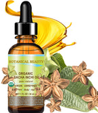 Botanical Beauty Organic SACHA INCHI OIL 100% Natural Pure Undiluted Virgin Unrefined Cold Pressed Carrier Certified Organic Oil For Face, Skin, Hair, Lip, Nails, Rich in Vitamin E (1 Fl Oz 30 ml)