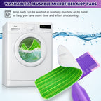 Reusable Mop Pads Compatible with Swiffer Wet Jet, Wet Jet Pads Refills for Swiffer Mop, Microfiber Replacement Pads for Hardwood Floor Cleaning, Dry Wet Mopping Cloths for 12" Wet Jet Refill, 6 Pack