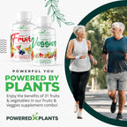 POWERED X PLANTS Fruits & Veggies Capsules - Natural Superfood Packed with Vitamins & Minerals - Fruit & Vegetable Supplements for Adults Pack of 6, 90 Capsules Each
