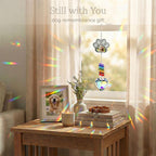 Dog Memorial Gifts, Pet Memorial Suncatcher with Paw Photo Frame