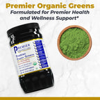 Premier Research Labs Premier Organic Greens - Super Greens Powder, Greens Superfood Powder for Drinks, Green Juice, Nutrition Support, Supergreens for Men & Women, Spinach, Alfalfa, Chlorella - 10 oz