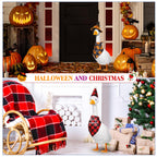 Silicherry 7 Set Holiday Porch Goose Outfits All Seasons 4th of July Halloween Thanksgiving Christmas Valentine St. Patrick's Day Easter Geese Clothes for Garden Patio Yard Lawn Decor(Bandannas)