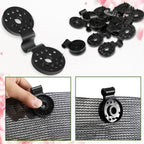 Maitys 100 Pcs Shade Cloth Clips Sunscreen Net Clips Black Plastic Sunshade Clip Greenhouse Shade Cloth Fix Clamp for Anti Bird Netting Garden Netting Patio Agricultural UV Resistant Accessories