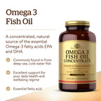Solgar Omega-3 Fish Oil Concentrate, 240 Softgels