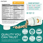 Maxi Health Multivitamin – Easy to Swallow Multi Vitamin Capsules with 30 Nutrients, Iron & Probiotics – Kosher Daily Multivitamins Small Capsules for Wellness Support & Digestive Ease (60 Units)