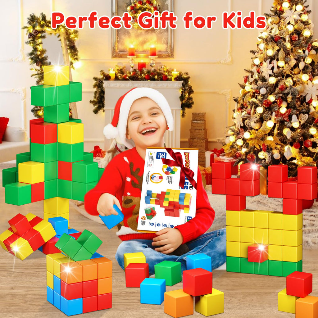 KAEILORU Magnetic Blocks 32PCS Magnetic Building Block for Toddler Age 3-5