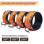 Wirefy 16/2 Low Voltage Landscape Wire 50 ft | Low Voltage Landscape Lighting Wire | Pure Copper | Outdoor Direct Burial | 16-Gauge 2-Conductor 50 Feet
