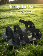 Lawn Aerator Shoes for Grass, Pre-Assembled Heavy Duty Aerator Lawn Tool with Hook and Loop Straps, One Size Fits All Spiked Shoes for Effectively Aerating Yard Garden Lawn Patio Soil, No Installation