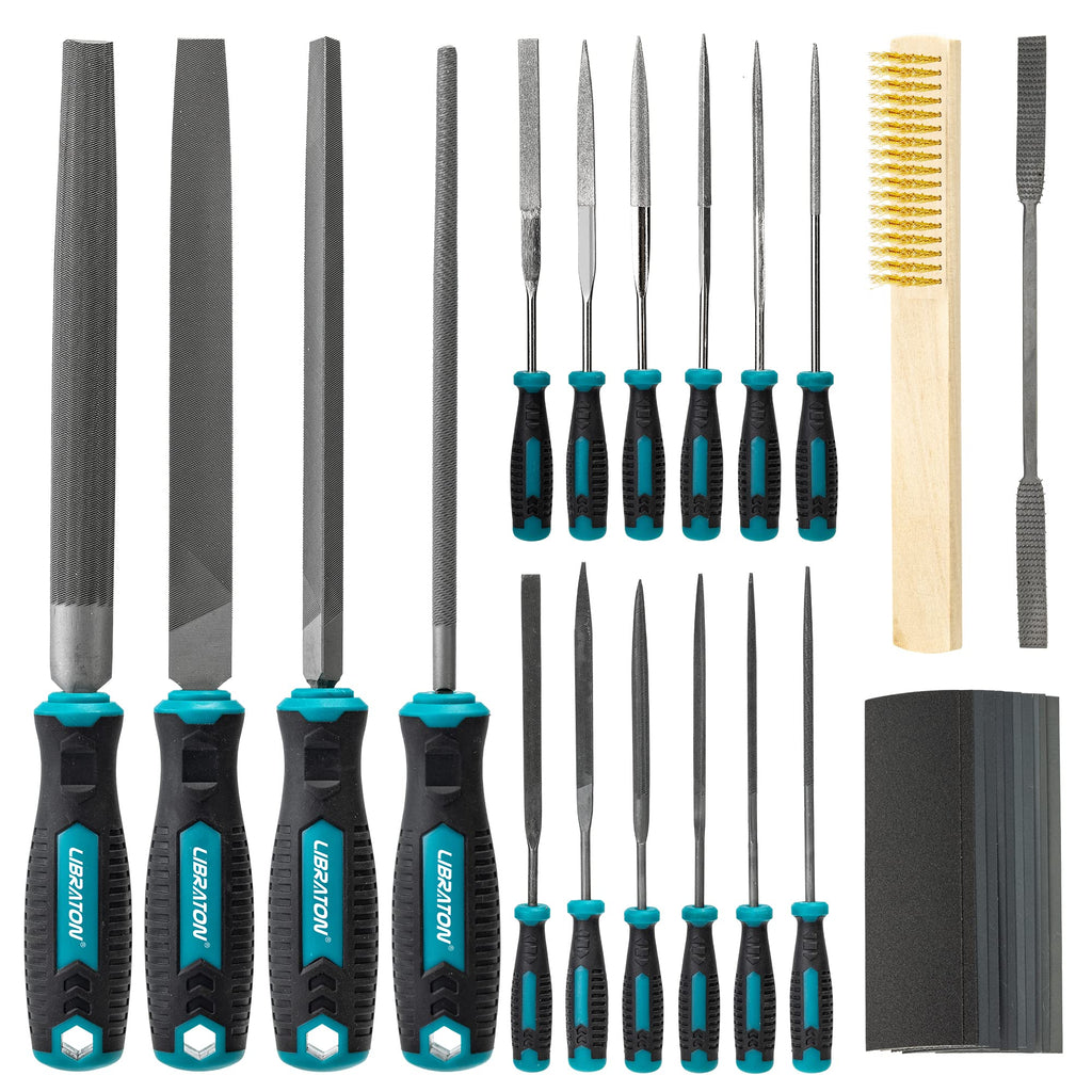 LIBRATON 31PCS Metal File Set, Metal Files, 12 Needle Files