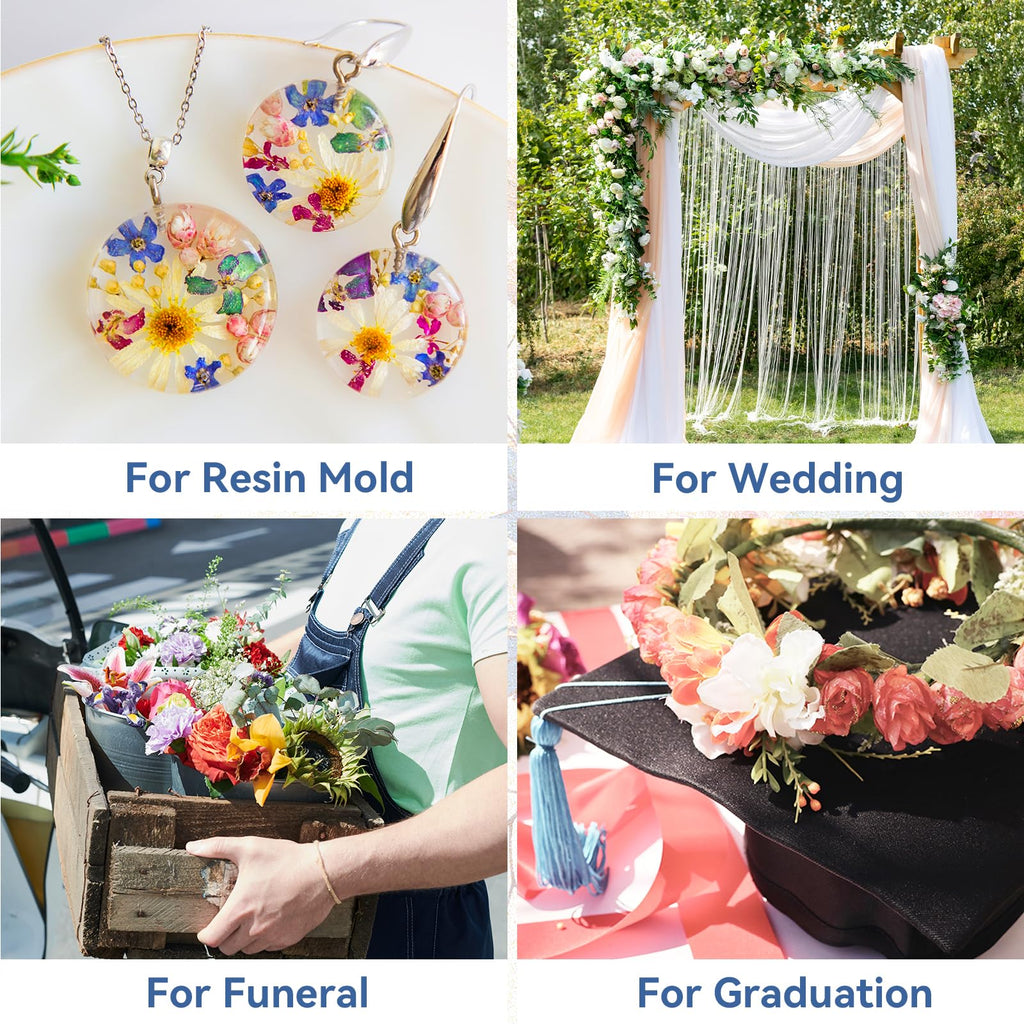 10.4 LBS Silica Gel Flower Drying Crystals, Reusable Color Indicating Flower Drying Silica with Airtight Container and Brush, DIY Wedding Bouquet Flower Preservation Kit, Fine Bead Size<1mm