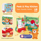 hahaland Baby Book for 1 Year Old - Touch and Feel Soft Activity Books Tummy Time Baby Toy 6 9 12 18 Months Interactive Book for Babies 6-12 Month on Airplane Christmas Birthday Gift Stocking Stuffers
