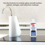 HOPE'S Cooktop Cleaning Cream, Fast Acting, No-Rinse Cooktop Cleaner for Glass Top Stoves, Polishes and Removes Burnt-on Stains Easily on Glass Ceramic Cooktops, 8 Fl Oz, Pack of 12