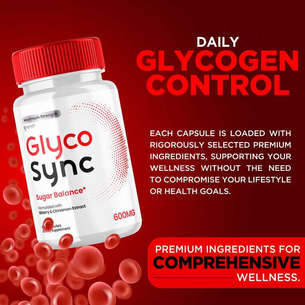 (2 Pack) Glyco Sync Capsules, Official Glyco Sync Balance Pills with All Natural Ingredients, Advanced Formula GlycoSync Joint Health and Wellness Support Max Strength for Men & Women (120 Capsules)