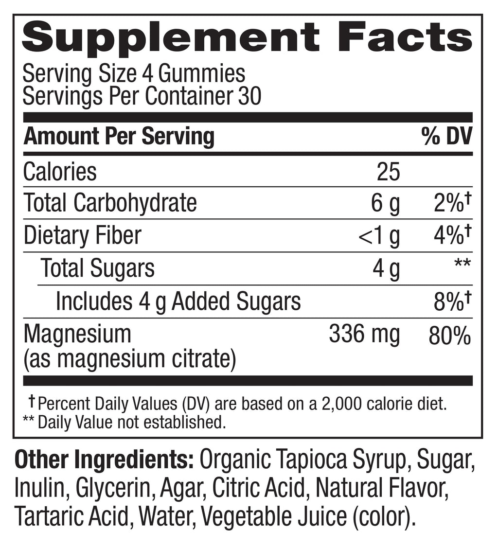 OLLY Relaxing Magnesium Gummies, Supports Muscle Relaxation,* Magnesium Citrate, Raspberry Lavender Flavored, 30 Day Supply - 120 Count