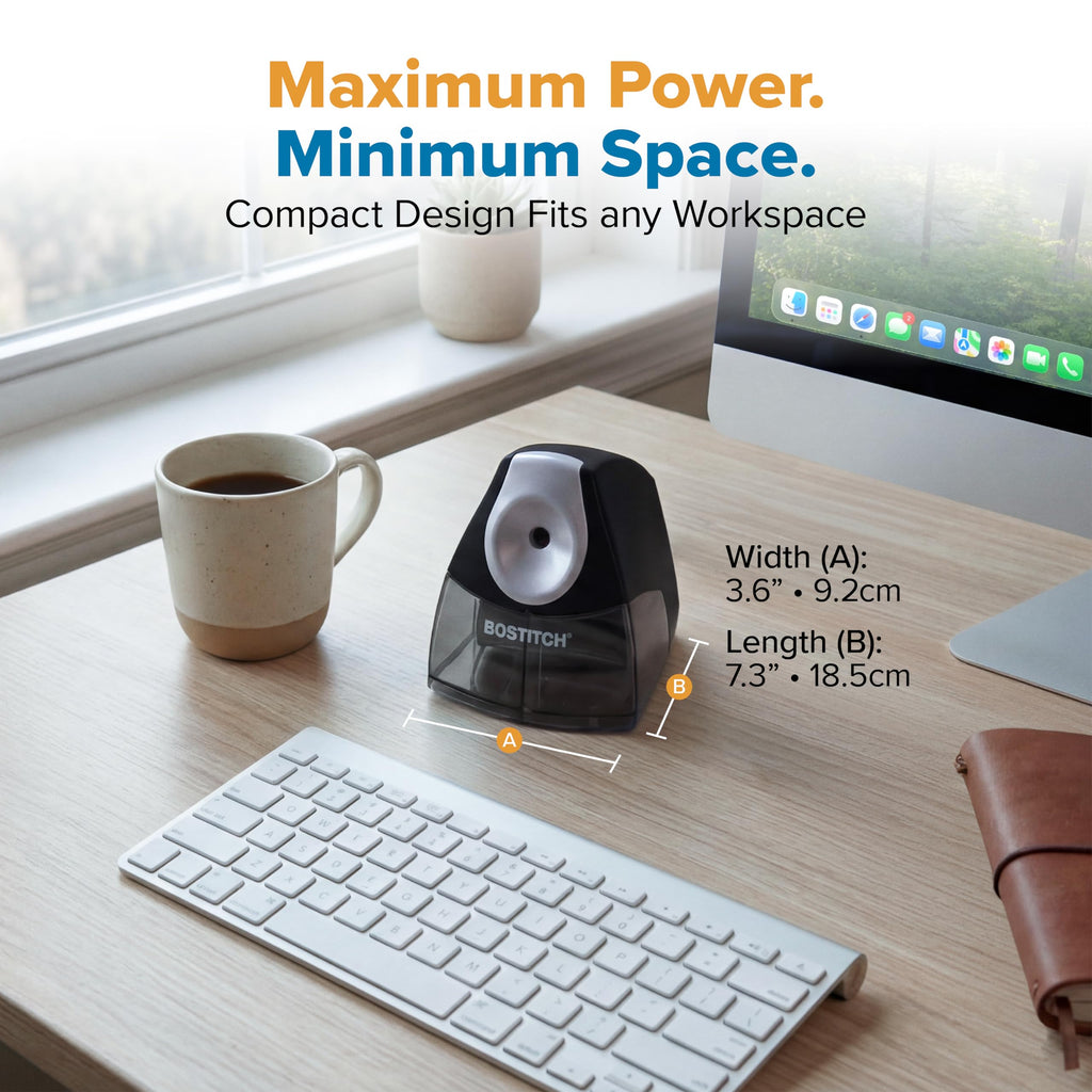 Bostitch Electric Pencil Sharpener for Classroom and Desk, Black