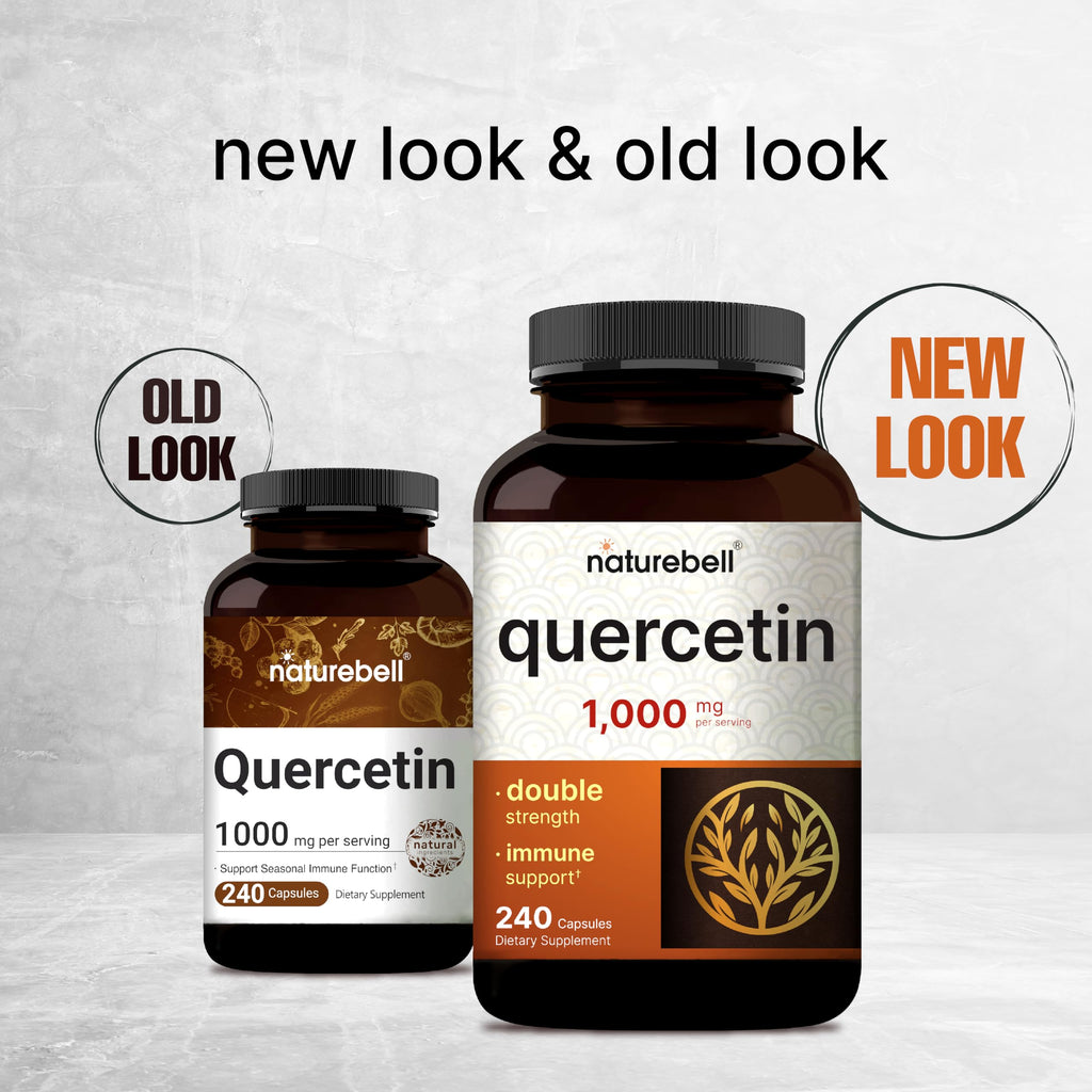 NatureBell Quercetin 1,000mg - 240 Capsules - Ultra Strength Supplement for Healthy Immune Support* - Quercetin Dihydrate from Sophora Japonica - Bioavailable Form