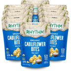 Rhythm Superfoods Crunchy Cauliflower Bites - Organic & Non-GMO, Vegan, Gluten-Free, Vegetable Superfoods - Salted, 1.4 Oz (Pack Of 8)