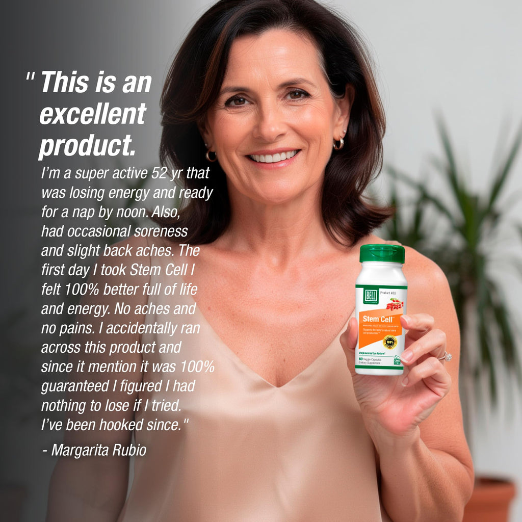 Bell Stem Cell Supplements - Supports Your Body's Natural Ability to Replace Worn Out Cells and Rejuvenate Tissue | Celulas Madres | 60 Capsules