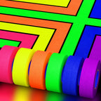 SWRT 6 Rolls (1 in x 33 Ft) Neon Gaffer Cloth Tape for Halloween Decor
