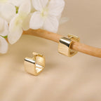 Small Gold Chunky Hoop Earrings Hoops Huggie Square Earrings