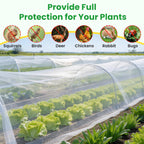 Garden Netting, 10x50Ft Thicken Ultra Fine Mesh Insect Netting, Garden Netting for Raised Beds, Greenhouse Row Cover Barrier for Birds Animals, Garden Mesh Netting for Vegetable Flowers Fruits