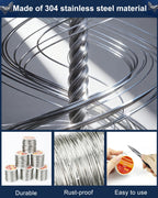 FIVEIZERO 18 Gauge 304 Stainless Steel Wire for Jewelry Making,28yd Stainless Steel Jewelry Wires Thin Metal Craft Wire for Necklace,Bracelet,Earring,Bead Stringing,DIY,Floral and Home Crafts