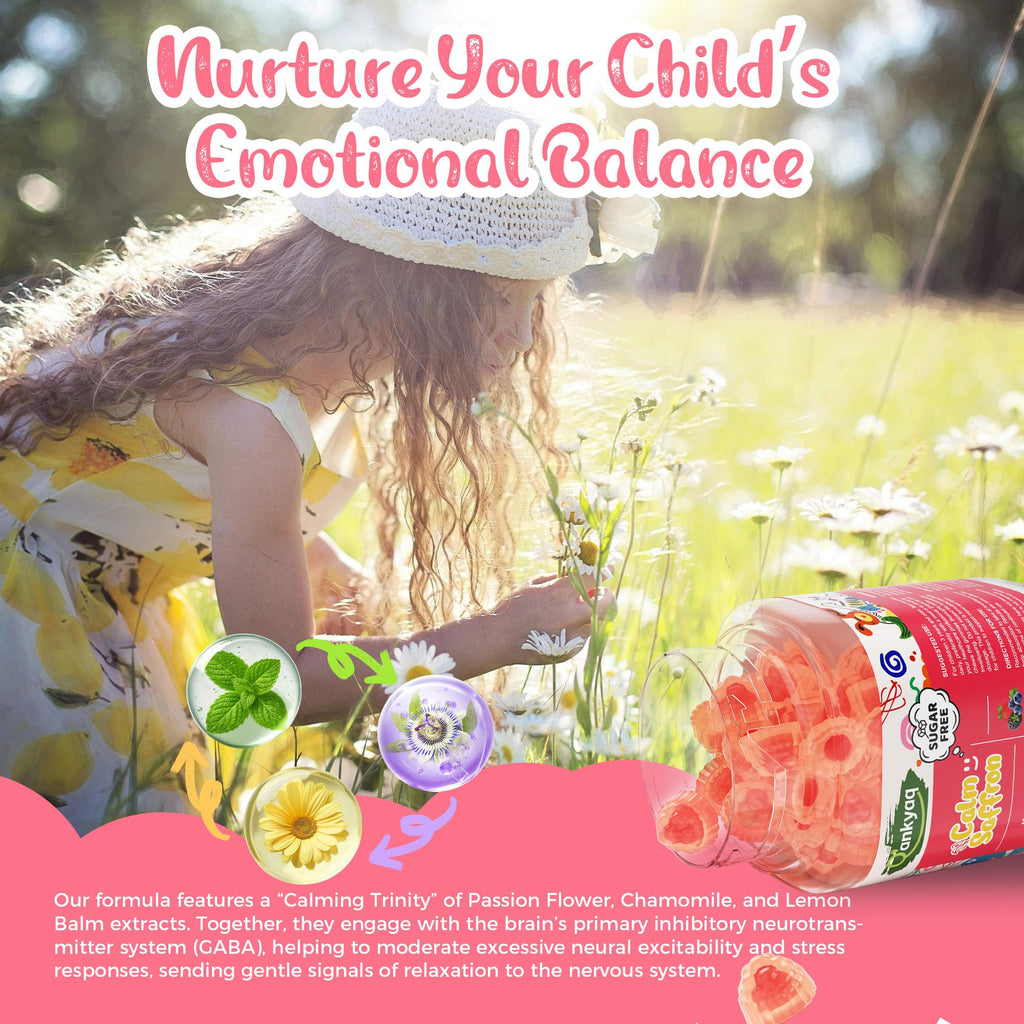 Saffron Gummies Kids, Rosemary, Passion Flower Extract, Chamomile Extract