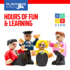 Playmags Magnetic Figures Community Set of 15 Pieces - Play People Perfect for Magnetic Tiles Building Blocks - STEM Learning Toys Children – Magnet Tiles Expansion Accessories Pack (Styles May Vary)