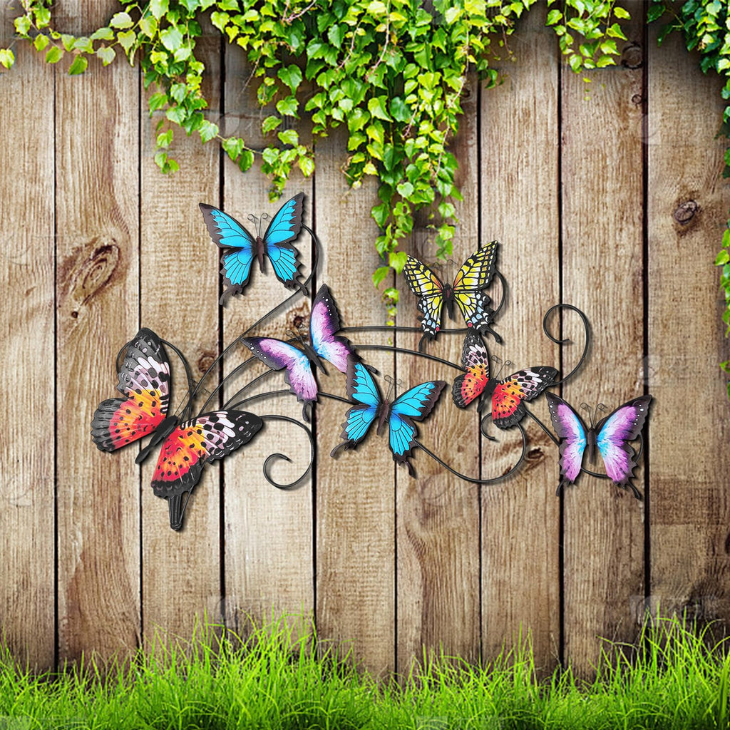 POXOHO Metal Butterflies Outdoor Decor, Indoor & Outdoor Decor, 22"×13.3"