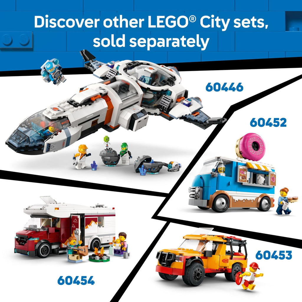 LEGO City Holiday Adventure Camper Van Building Toy Set - Vacation Toy for Kids, Boys and Girls, Ages 6+ - Gift for Birthdays - Includes 3 Minifigures and Accessories - 60454