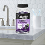 Airborne Elderberry + Zinc & Vitamin C Gummies for Adults,Immune Support with Antioxidants Vitamins C,D & E,Elderberry Flavor,130 Count (Pack of 2)