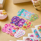 Panelee 120 Pcs Adhesive Eye Patches for Kids Girls Toddler Eye Patches Bulk Breathable Material, Light Blocking Cotton Colorful and Fun Designs Adhesive Bandages for Girls, 12 Styles