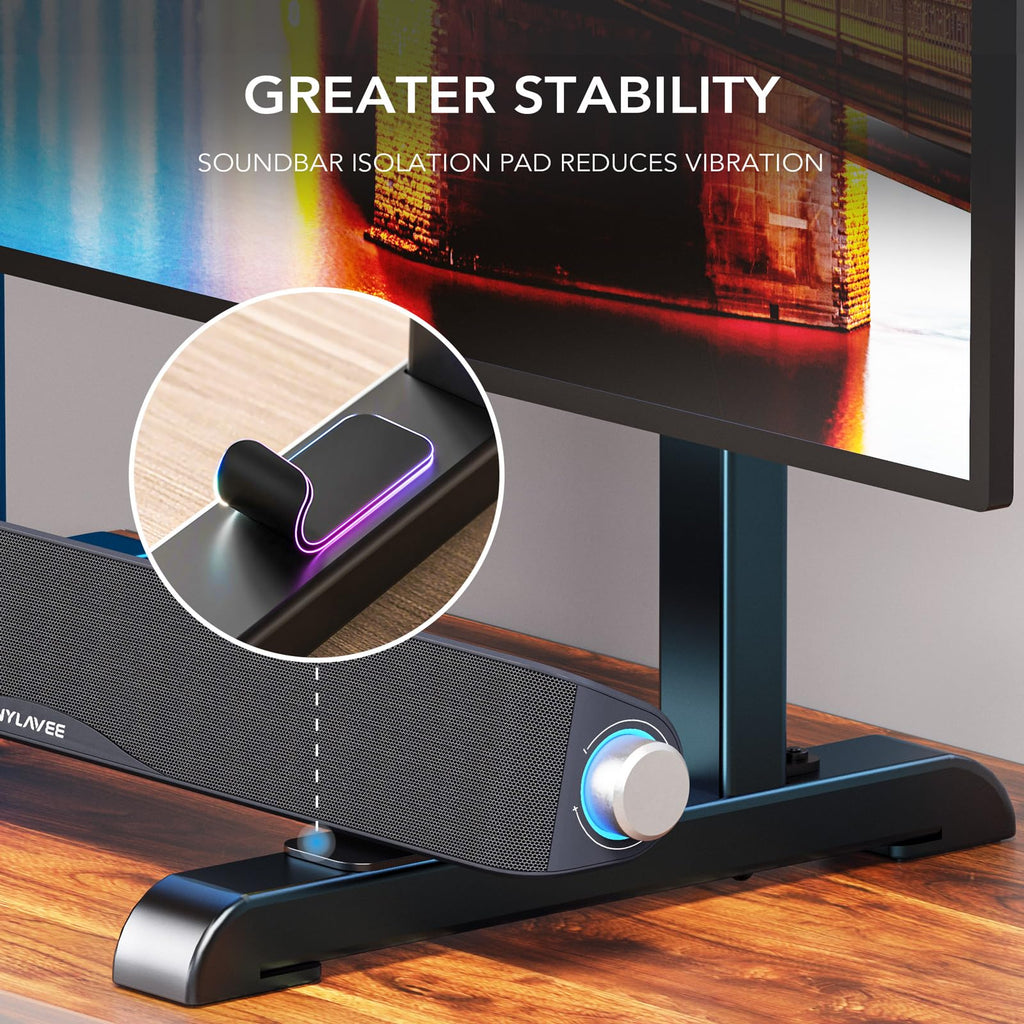 Universal Table Top TV Stand Base Replacement for Most 24 to 86 Inch LCD LED TVs, 7 Height Adjustable TV Legs with Cable Management Hold up to 68kg, Max VESA 800x600mm, Black AX10TB01