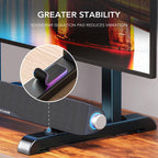 Universal Table Top TV Stand Base Replacement for Most 24 to 86 Inch LCD LED TVs, 7 Height Adjustable TV Legs with Cable Management Hold up to 68kg, Max VESA 800x600mm, Black AX10TB01