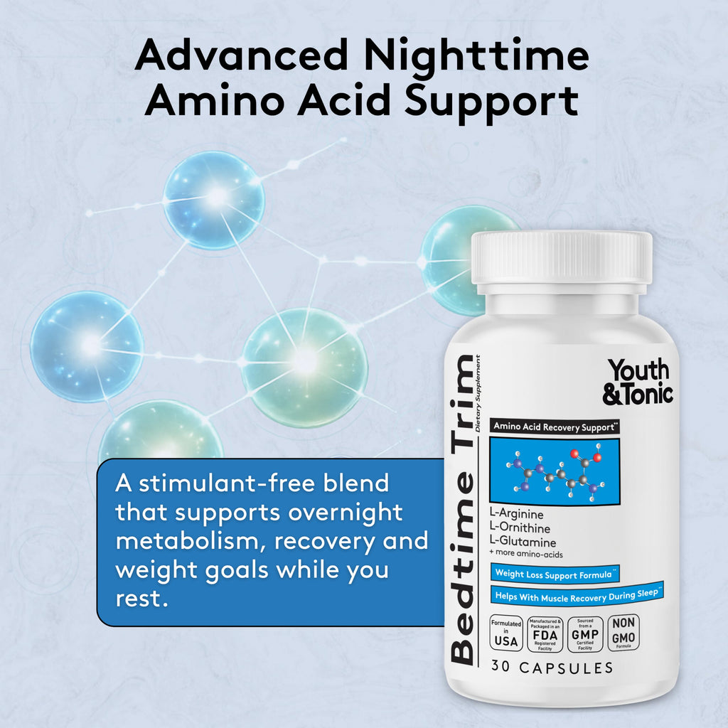 Youth & Tonic Bedtime Trim Weight Loss Pills, Nighttime Metabolism Support