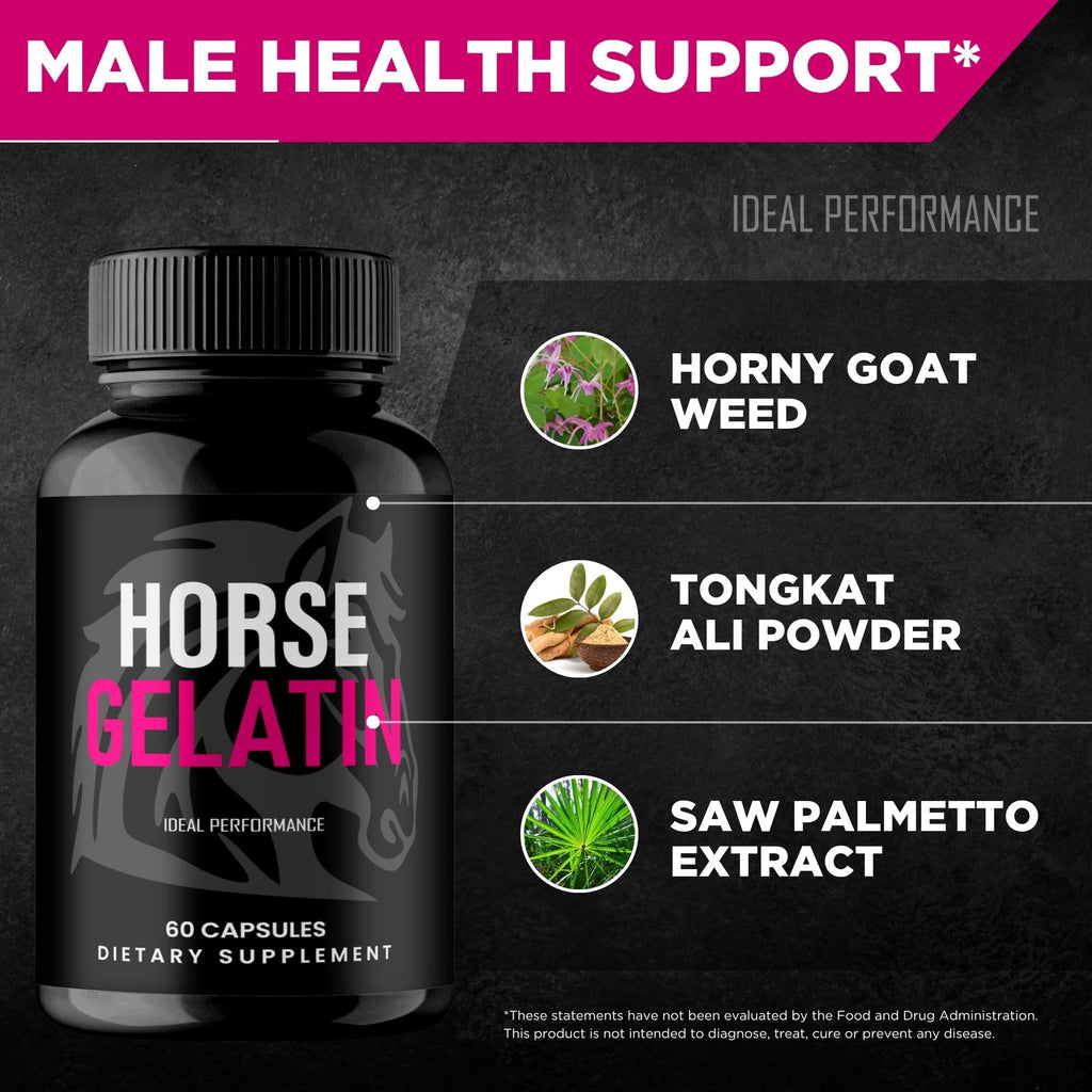 IDEAL PERFORMANCE Horse Gelatin Capsules, HorseGelatin Pills Reviews (3 Pack)