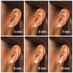 PAVOI Pearl Stud Earrings for Women, 925 Silver, Yellow Gold, Size 7, Pearl