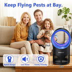 Fruit Fly Trap for Indoors, Blue Bug Zapper Indoor with Suction & Timer