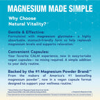 Natural Vitality Calm, Magnesium Glycinate Supports Bone, Muscle, Heart, & Nerve Health, Non-GMO, Vegan, Gluten Free 180ct