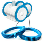 AR-PRO Pool Cleaner Front Tire and Rear Tire Combo Kit, Compatible with Poolvergnuegen Super Hump 896584000-143 and 896584000-082 (2-Pack Front & 2-Pack Rear)