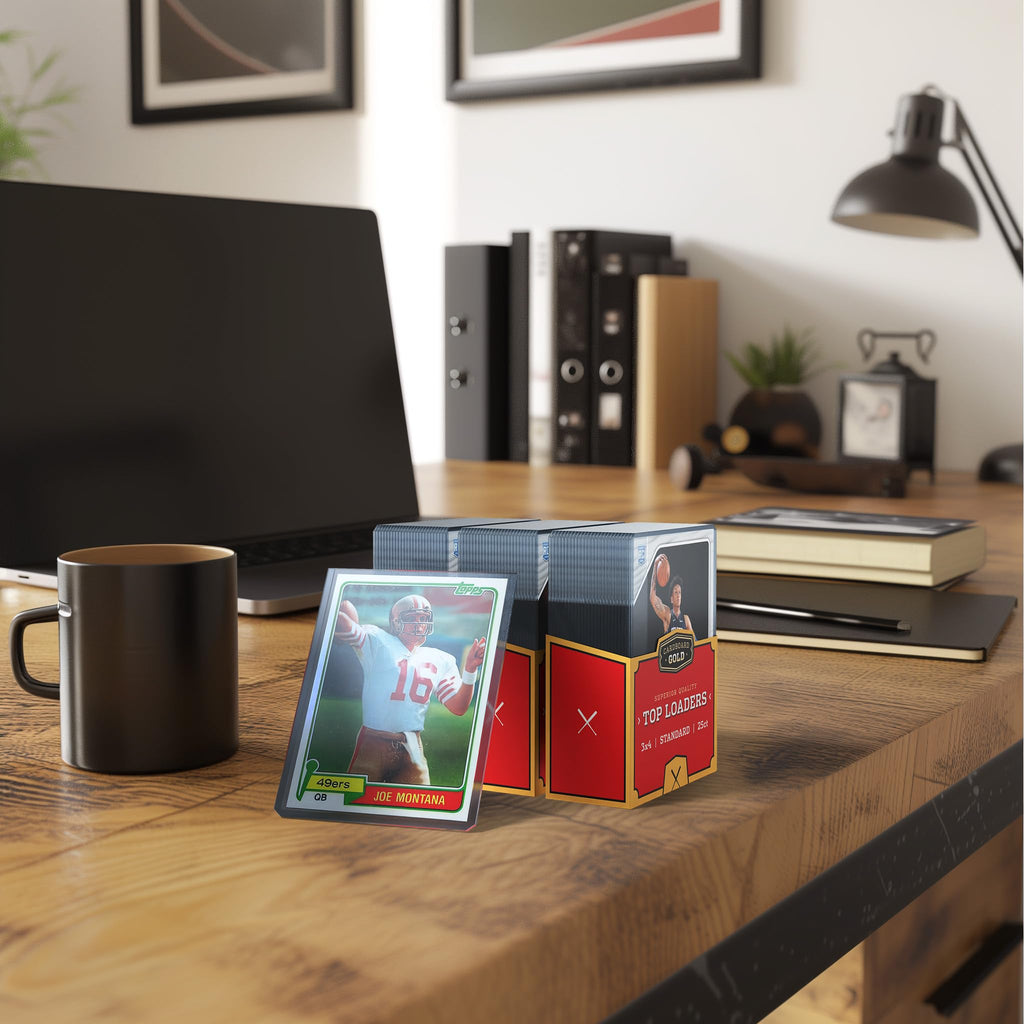 Cardboard Gold - 35pt Top Loaders for Cards - 200 Count - Premium 3x4 Inch Trading Card Toploaders - Protect Your Baseball and Sports Cards with These Crystal Clear Hard Plastic Sleeves Protectors