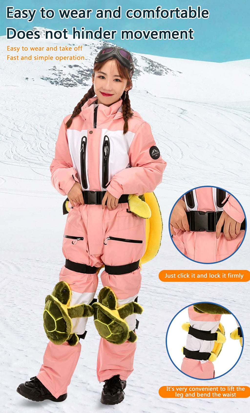 Turtle Butt Pads for Skating,Cute Protection Hip Butt Pad,Protective Gear Knee Pad Anti-Cold Anti-Fall Cushion for Scooters Snowboarding Roller Skating