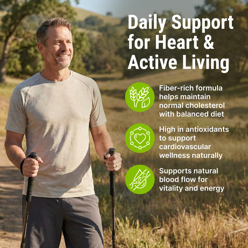 CRYSTAL PEAKS NUTRITION Cholesterol Supplement - All-Natural Ingredients to Support Normal Colesterol Levels. Supports Optimal Circulation. 60 Capsules