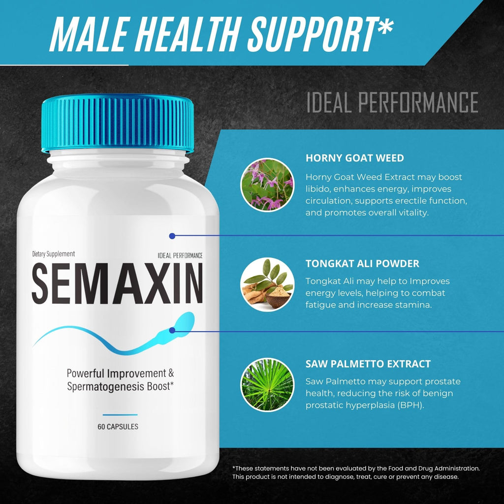 IDEAL PERFORMANCE Semaxin Capsules, Official Semaxin Supplement Pills, Overall Health and Wellness Reviews (60 Capsules)