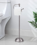 SunnyPoint Classic Bathroom Free Standing Toilet Tissue Paper Roll Holder Stand