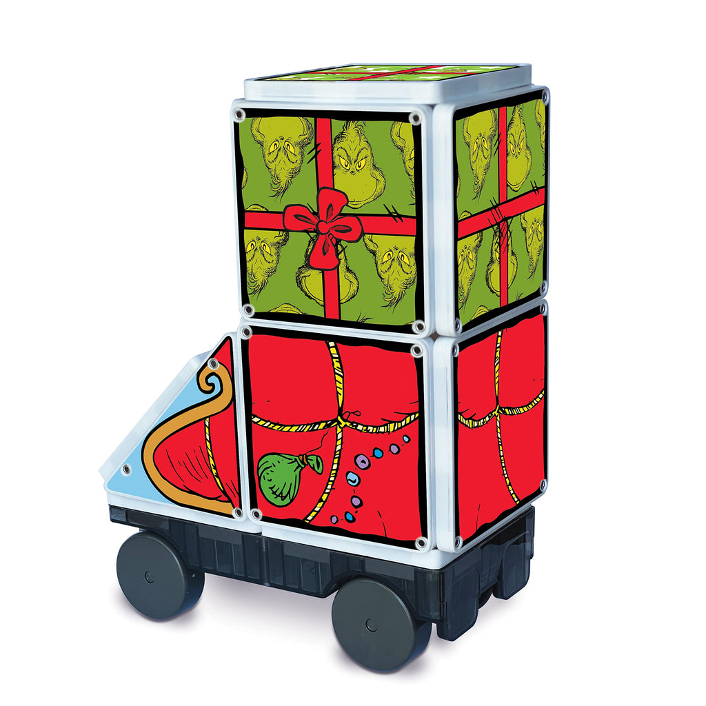 CreateOn Magna-Tiles Limited Edition How The Grinch Stole Christmas Structure Set, Magnetic Building Tiles Making Learning Fun and Hands-On, Educational Toy for Kids Ages 3 Years +