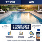 Liquid Solar Pool Cover for Inground & Above Ground Pools, 32 oz Weekly Liquid Solar Blanket for Pool, Helps Reduce Evaporation & Hold in Warmth, Invisible Pool Water Warmer, BubbyShine