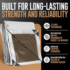 10x20 Heavy Duty Tarp, 10 Mil Thick, Waterproof, Tear & Fade Resistant, High Durability, UV Treated, Grommets Every 18 Inches. (Silver/Brown - Reversible) (10 x 20 Feet)