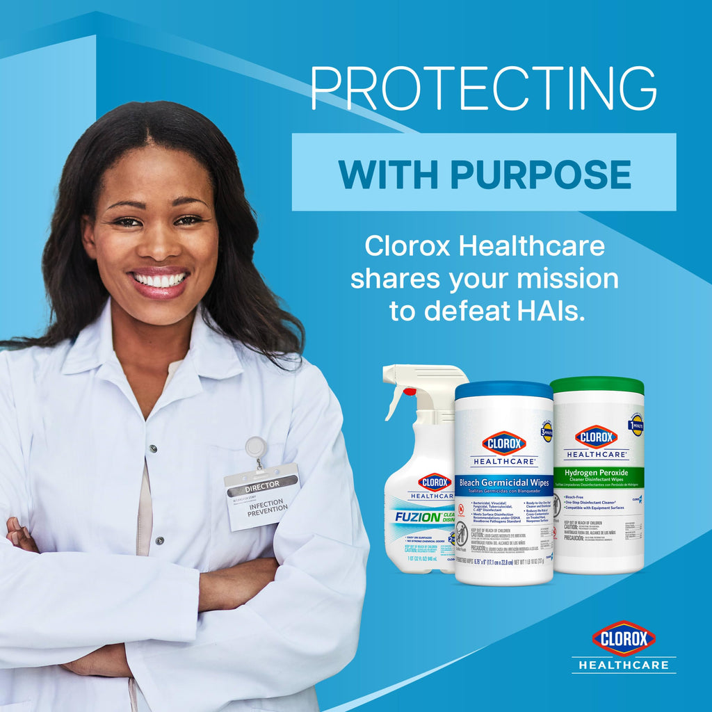Clorox Healthcare VersaSure Cleaner Disinfectant Wipes, 6" x 5", 150 Count Canister, Pack of 6 (Package May Vary)