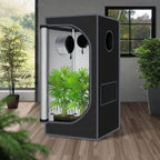 24"x24"x55" 600D Mylar Hydroponic High Reflective Grow Tent for Plants